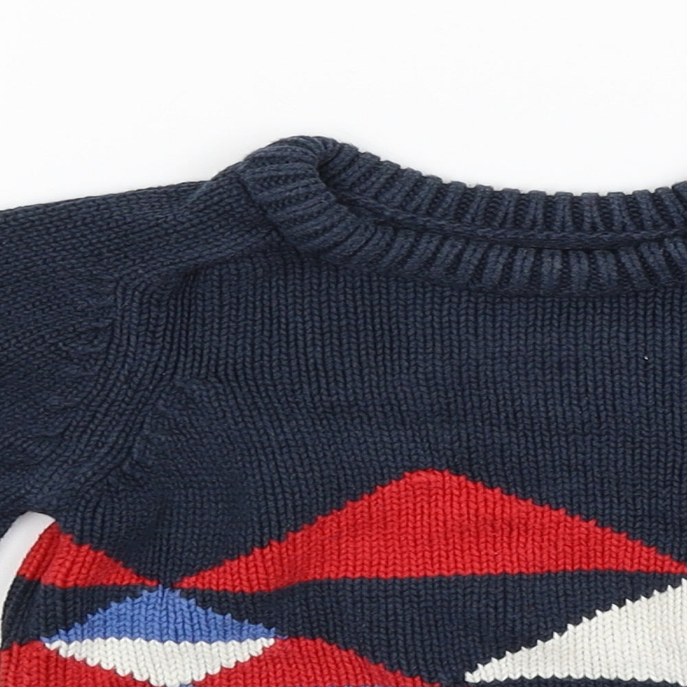 NEXT Baby Blue Geometric  Pullover Jumper Size 18-24 Months