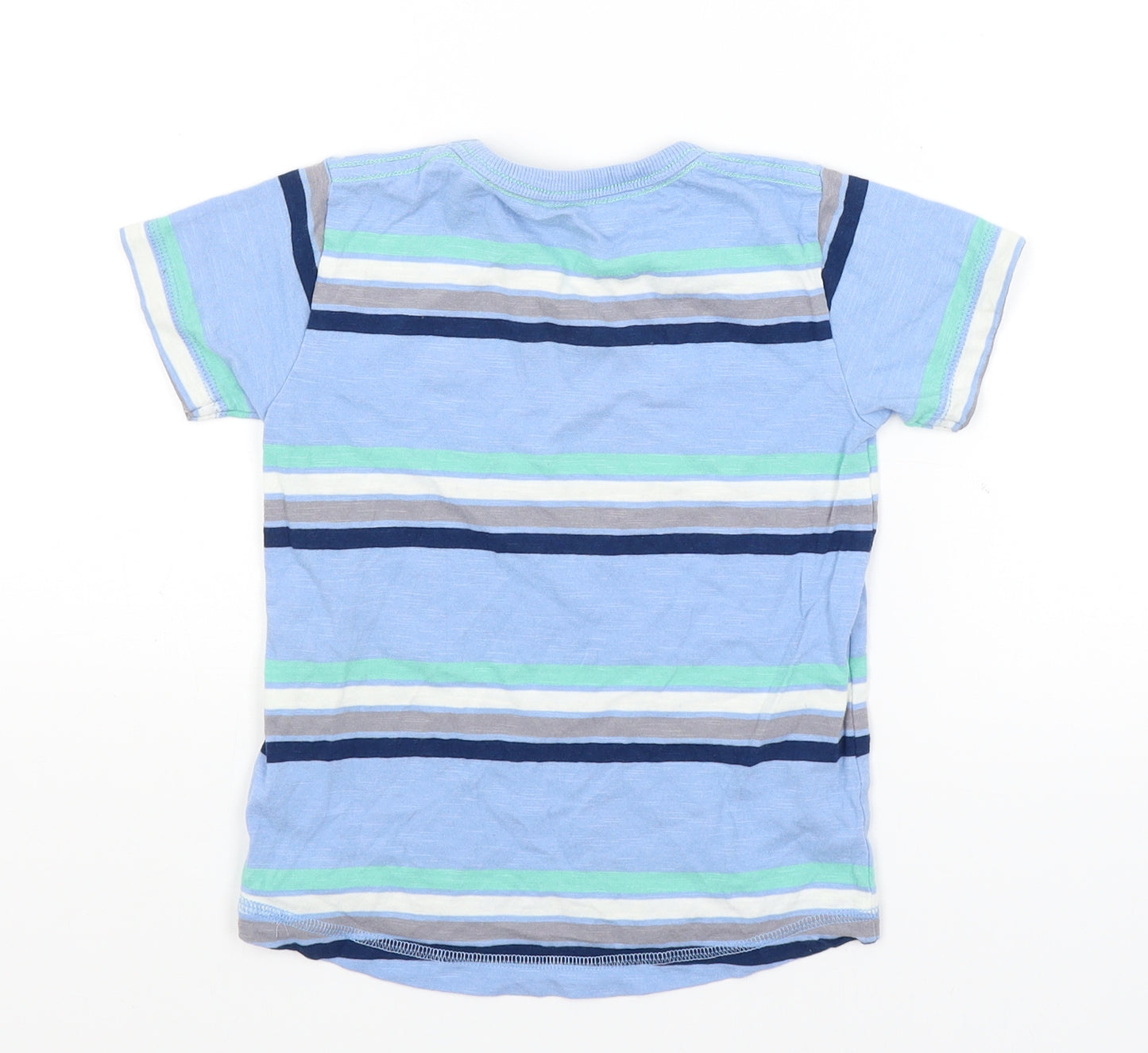 NEXT Boys Blue Striped  Basic T-Shirt Size 2-3 Years