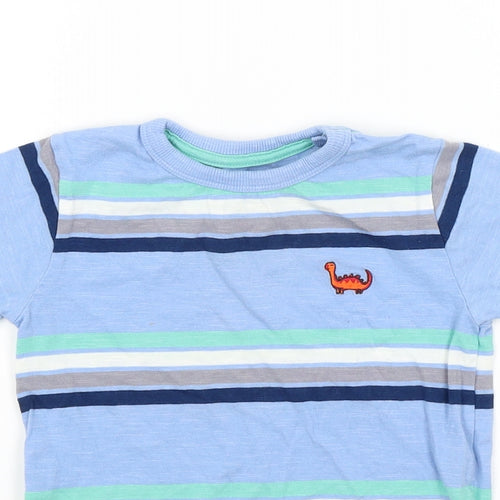 NEXT Boys Blue Striped  Basic T-Shirt Size 2-3 Years