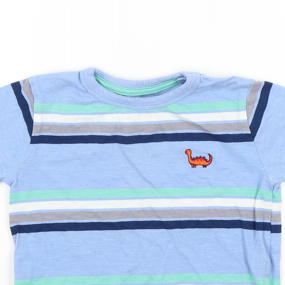NEXT Boys Blue Striped  Basic T-Shirt Size 2-3 Years