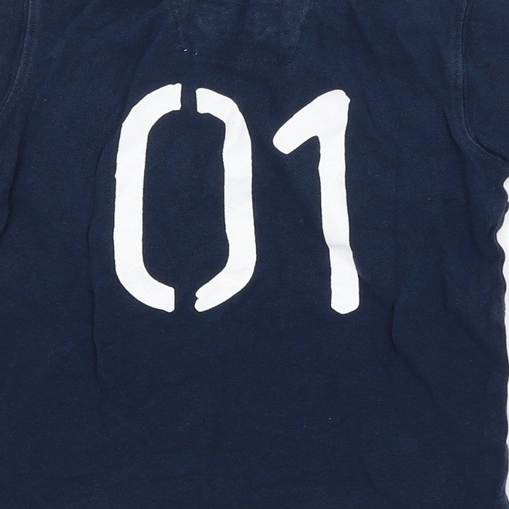 George Boys Blue   Jersey Polo Size 6-7 Years  - Rugby