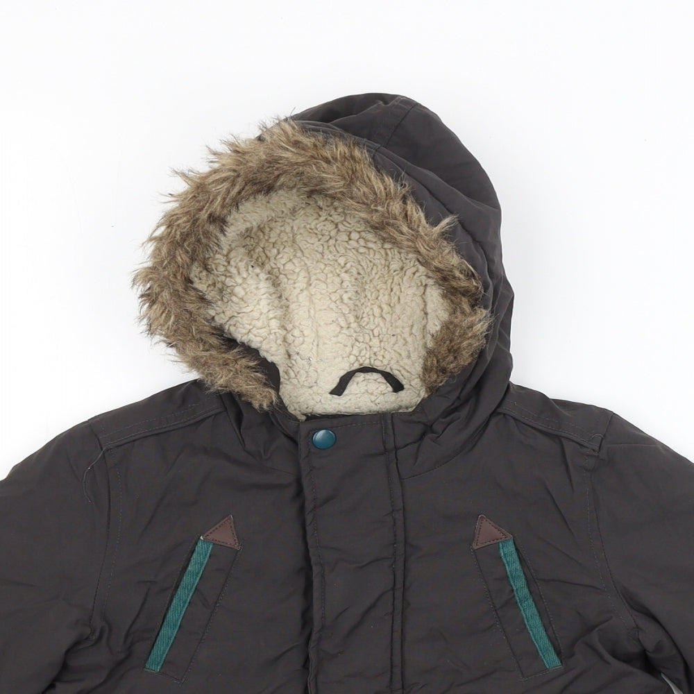 TU Boys Black   Parka Coat Size 3-4 Years
