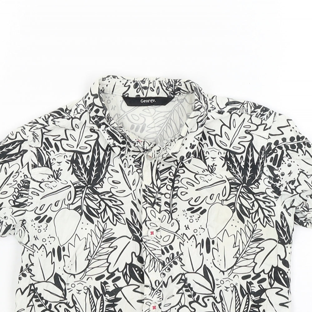 George Boys White   Basic Button-Up Size 3-4 Years  - Jungle