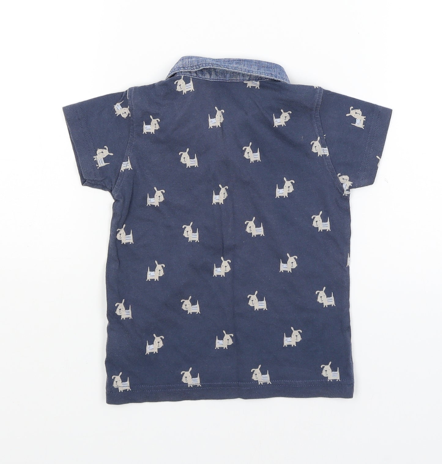 NEXT Baby Blue   Basic T-Shirt Size 9-12 Months  - Dogs