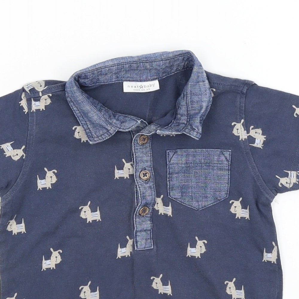 NEXT Baby Blue   Basic T-Shirt Size 9-12 Months  - Dogs