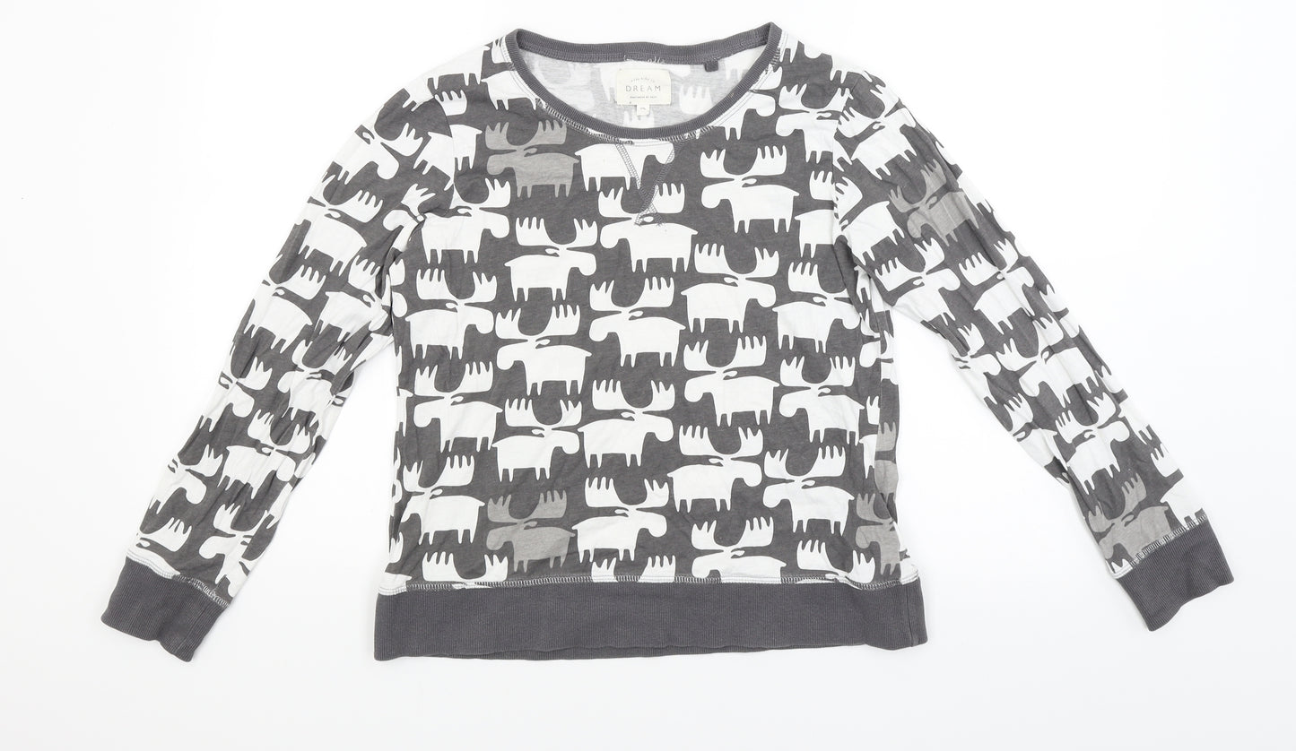 NEXT Womens Grey Solid  Top Pyjama Top Size S  - Moose