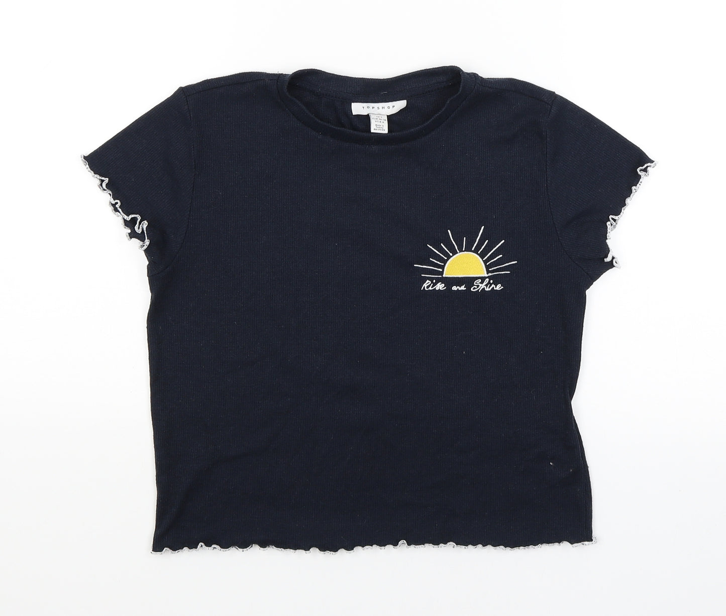 Topshop Womens Blue   Basic T-Shirt Size S