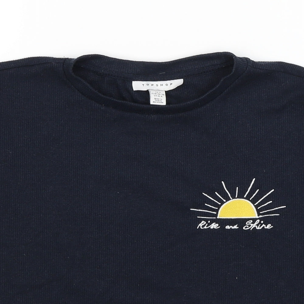 Topshop Womens Blue   Basic T-Shirt Size S