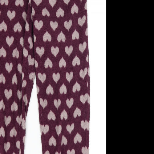 Preworn Womens Purple Solid  Capri Pyjama Pants Size XS  - Hearts