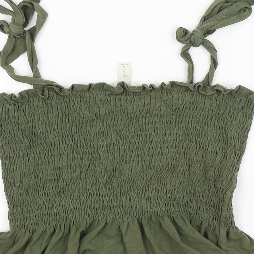 H&M Womens Green   Cropped Tank Size S