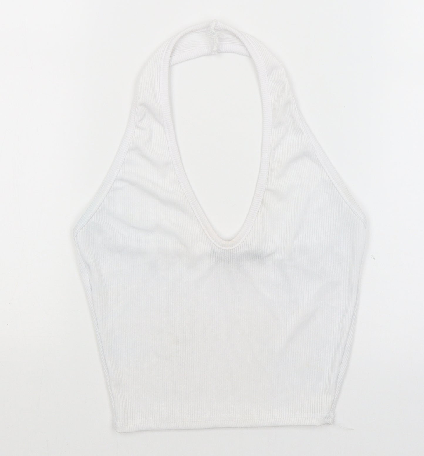 Nasty Gal Womens White   Cropped Tank Size 6