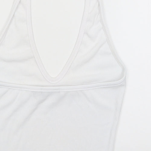 Nasty Gal Womens White   Cropped Tank Size 6