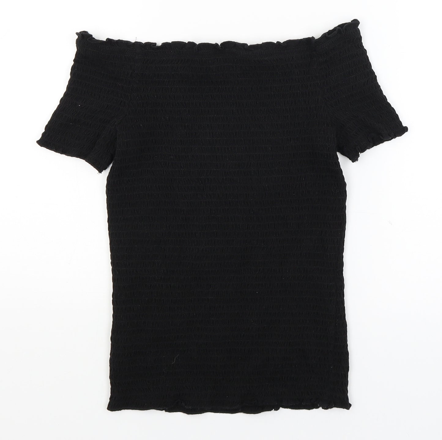 Papaya Womens Black   Basic T-Shirt Size 10