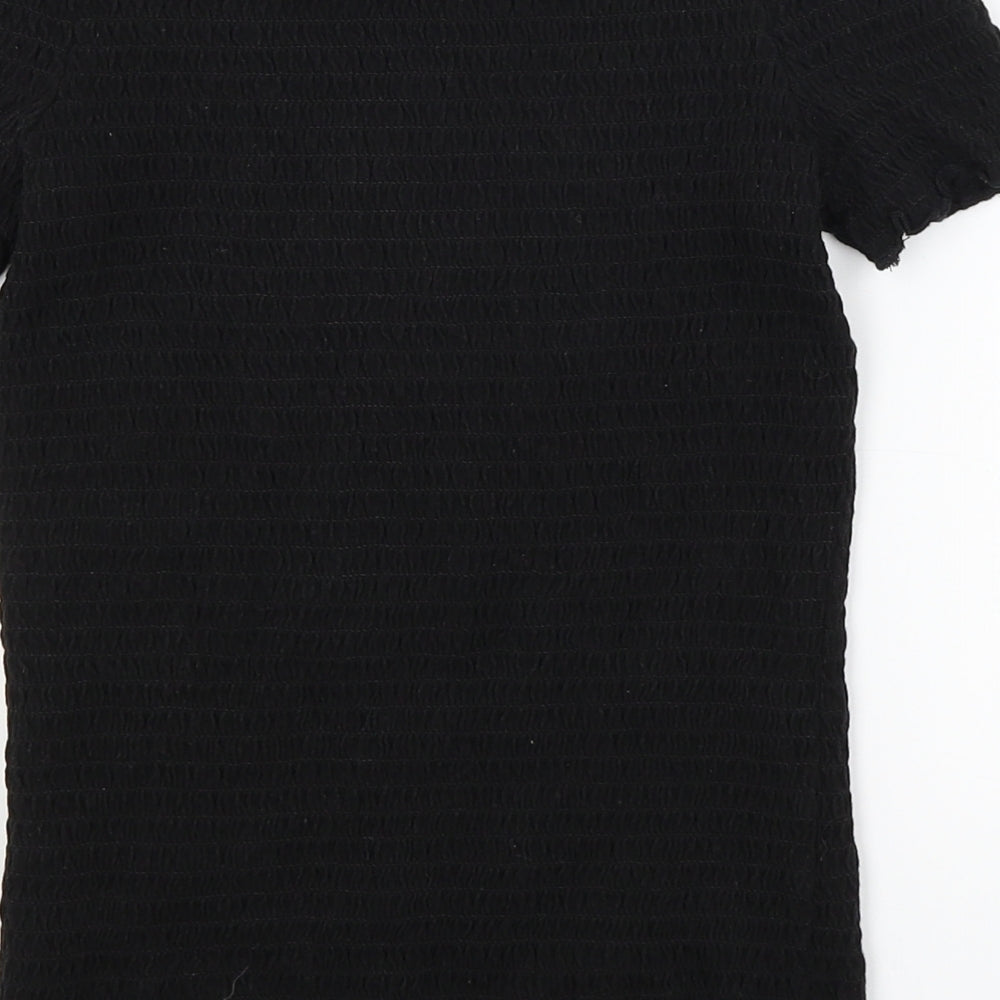 Papaya Womens Black   Basic T-Shirt Size 10