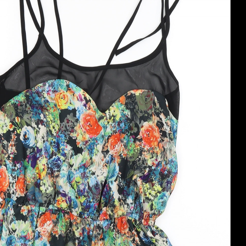 Love Womens Black Flecked  Playsuit One-Piece Size M