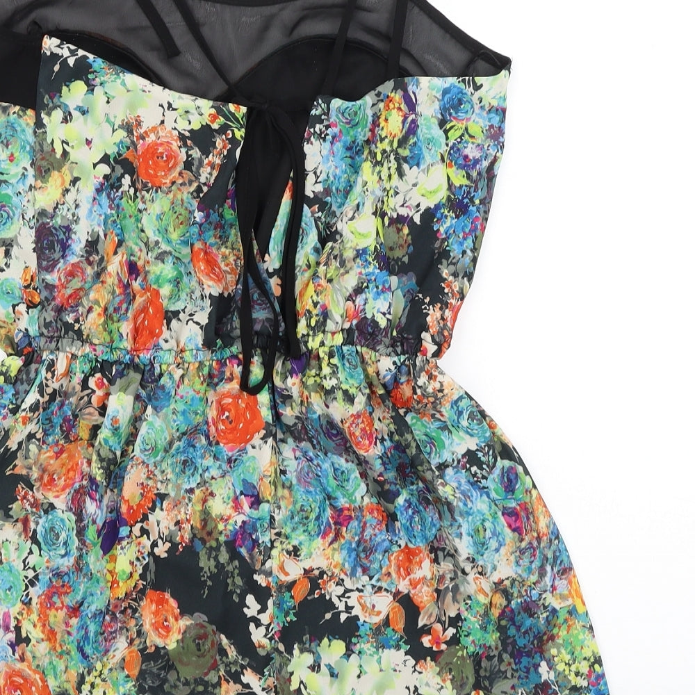 Love Womens Black Flecked  Playsuit One-Piece Size M