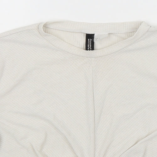 Divided Womens Ivory   Cropped T-Shirt Size S