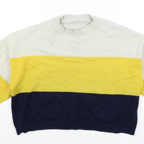 Preworn Womens Yellow Striped  Pullover Jumper Size M