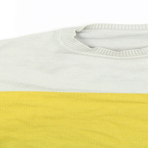 Preworn Womens Yellow Striped  Pullover Jumper Size M