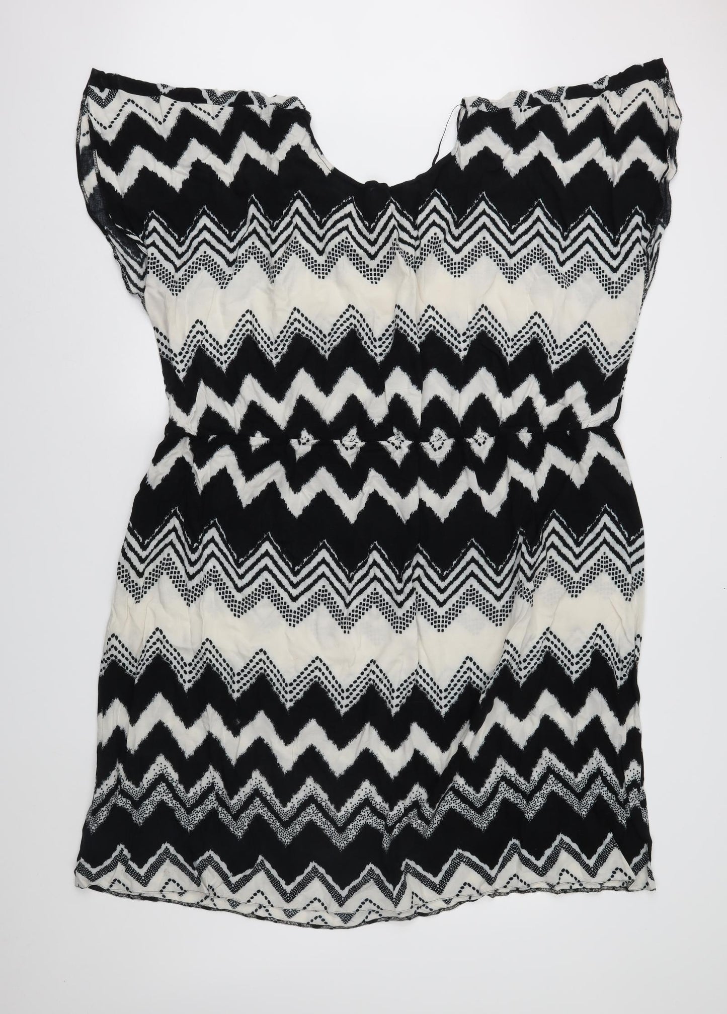 F&F Womens Black Geometric  Shift  Size 28