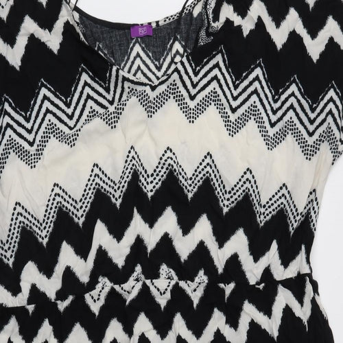 F&F Womens Black Geometric  Shift  Size 28