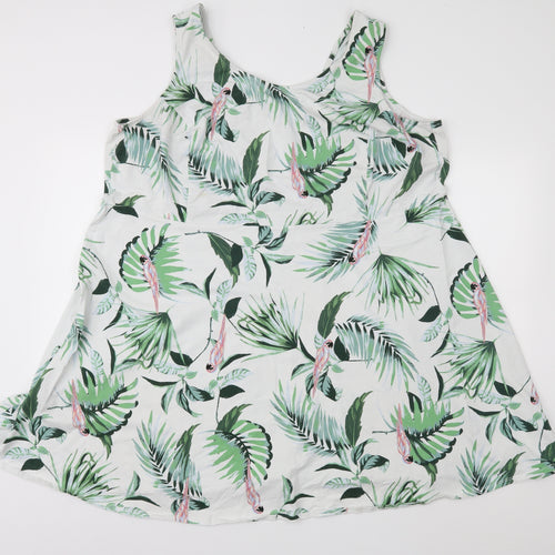 Dorothy Perkins Womens White Floral  Fit & Flare  Size 28