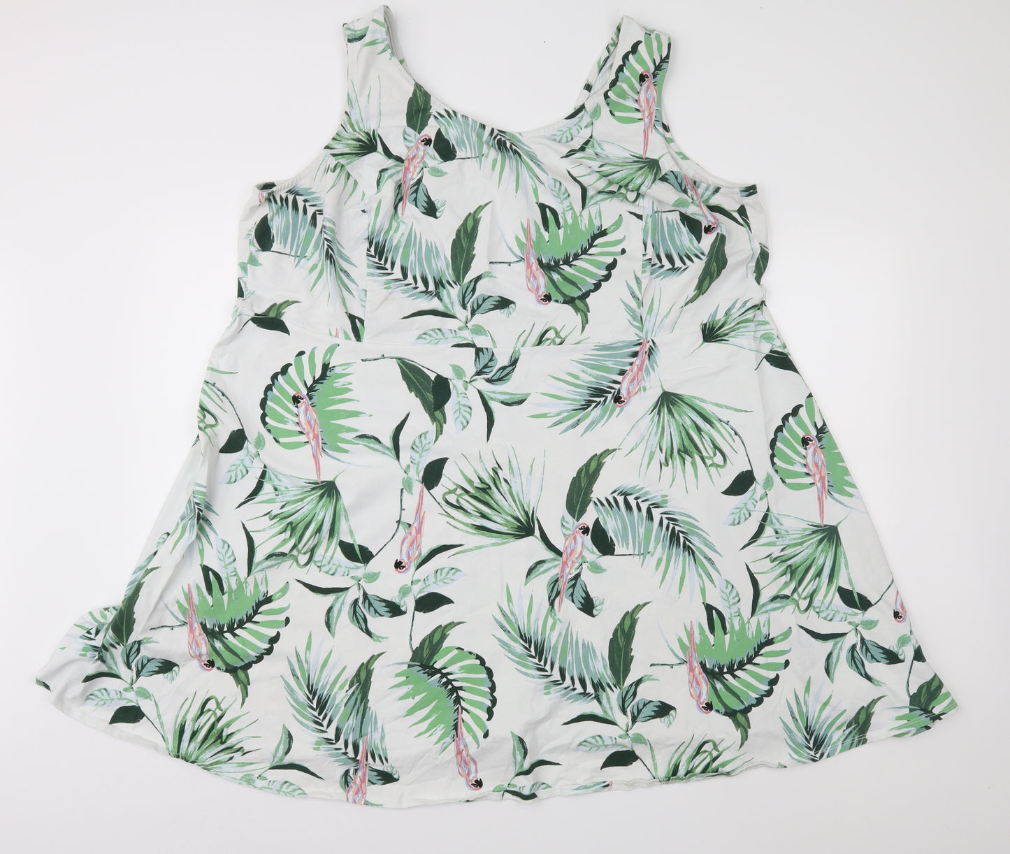 Dorothy Perkins Womens White Floral  Fit & Flare  Size 28