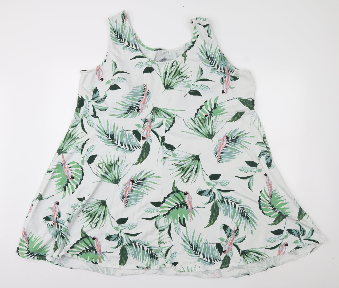Dorothy Perkins Womens White Floral  Fit & Flare  Size 28