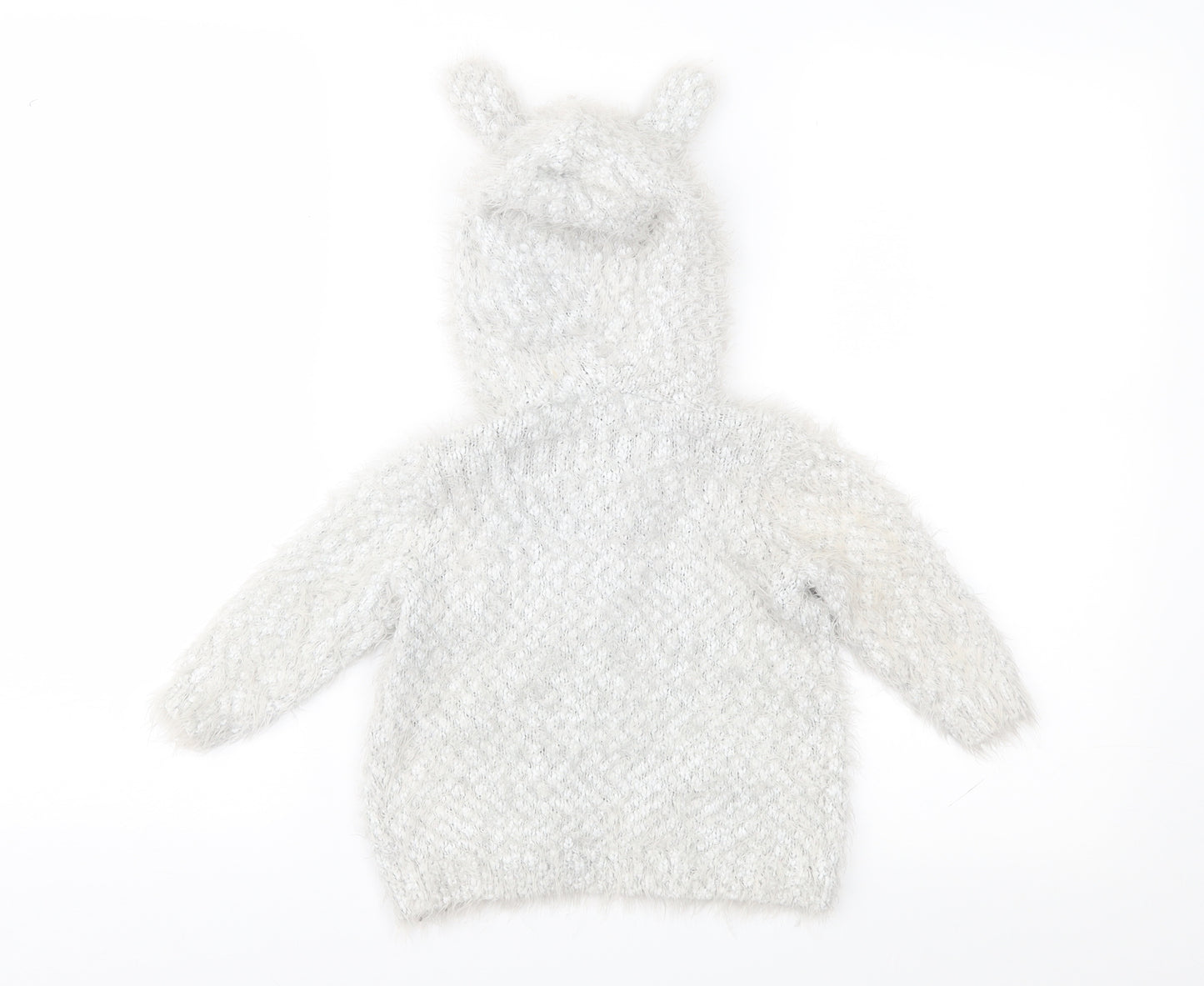 TU Girls Grey  Knit Jacket Coatigan Size 12-18 Months