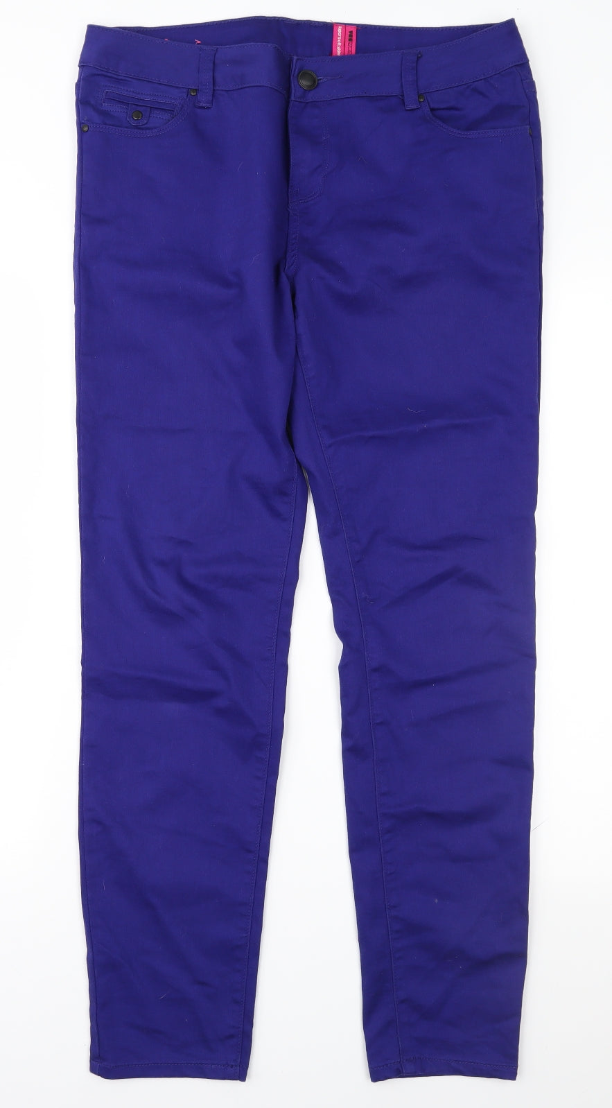 YesYes Womens Blue   Chino Trousers Size 14 L30 in