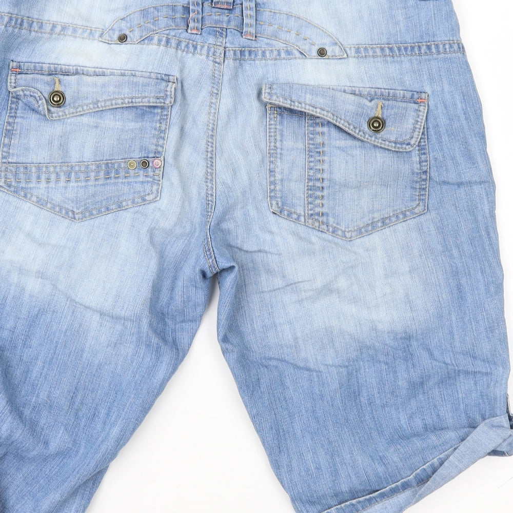 Denim Co Womens Blue  Denim Cargo Shorts Size 14
