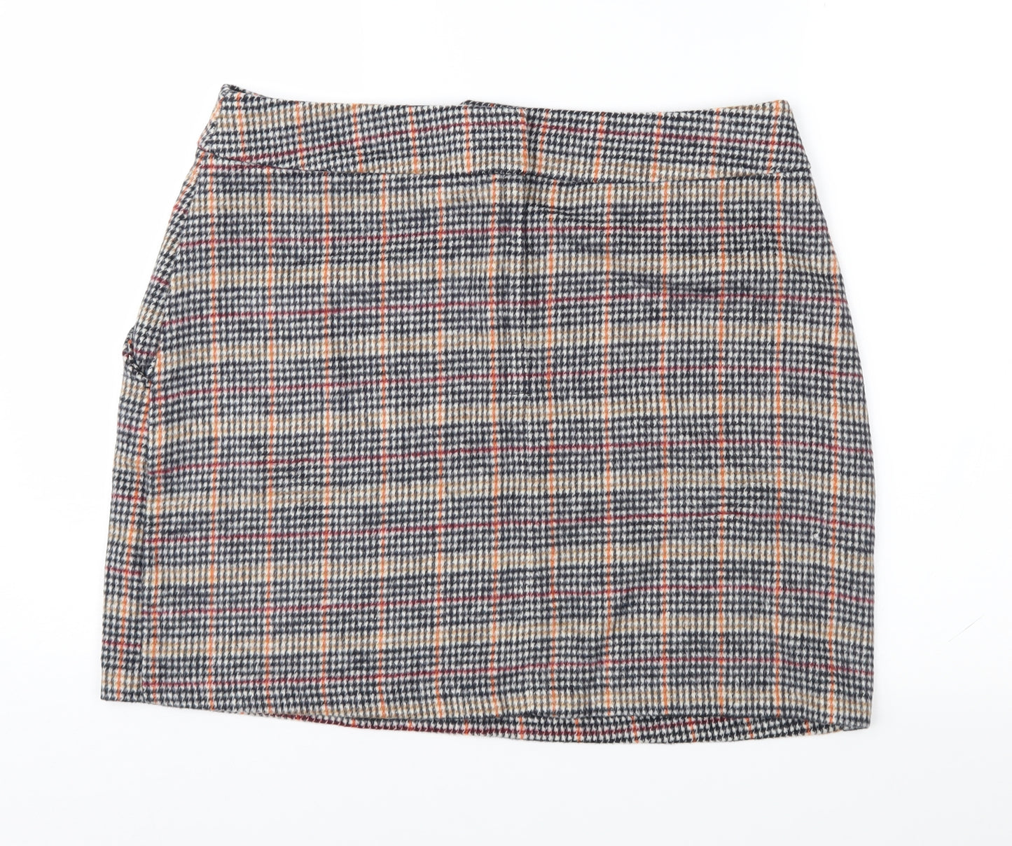 Peacocks Womens Brown Plaid  Straight & Pencil Skirt Size 14