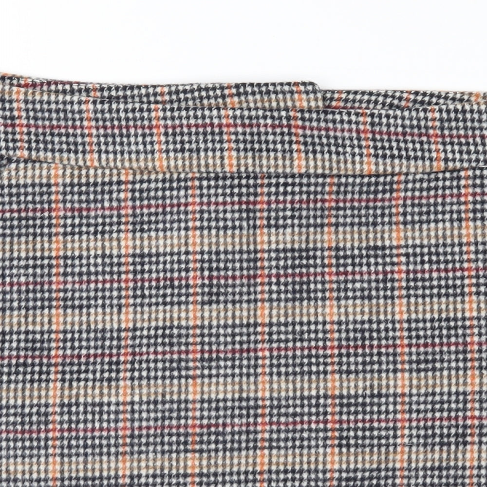 Peacocks Womens Brown Plaid  Straight & Pencil Skirt Size 14