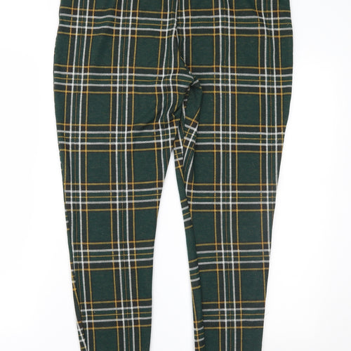 TU Womens Green Plaid  Trousers  Size 16 L27 in