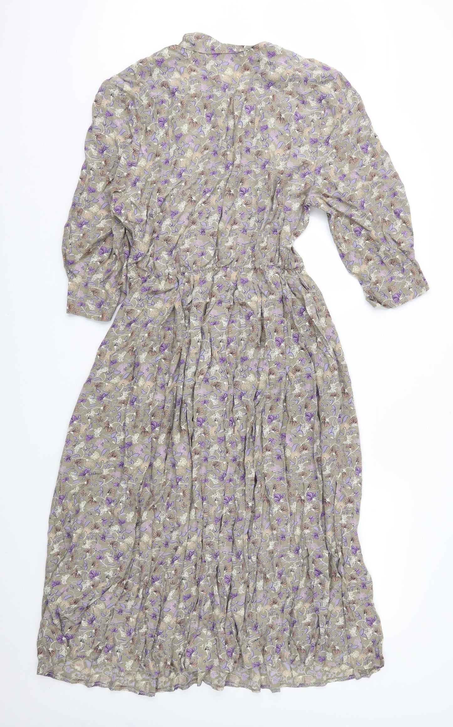 Pro Feel Womens Brown Floral  Fit & Flare  Size 16