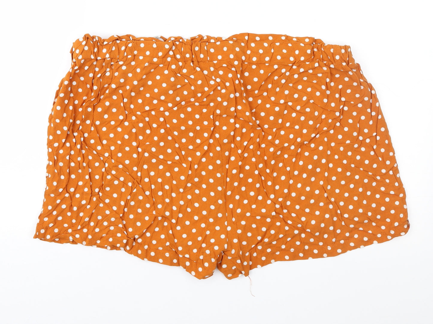 Primark Womens Orange Polka Dot  Hot Pants Shorts Size 20