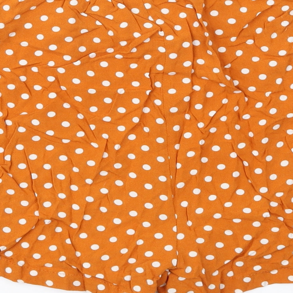 Primark Womens Orange Polka Dot  Hot Pants Shorts Size 20