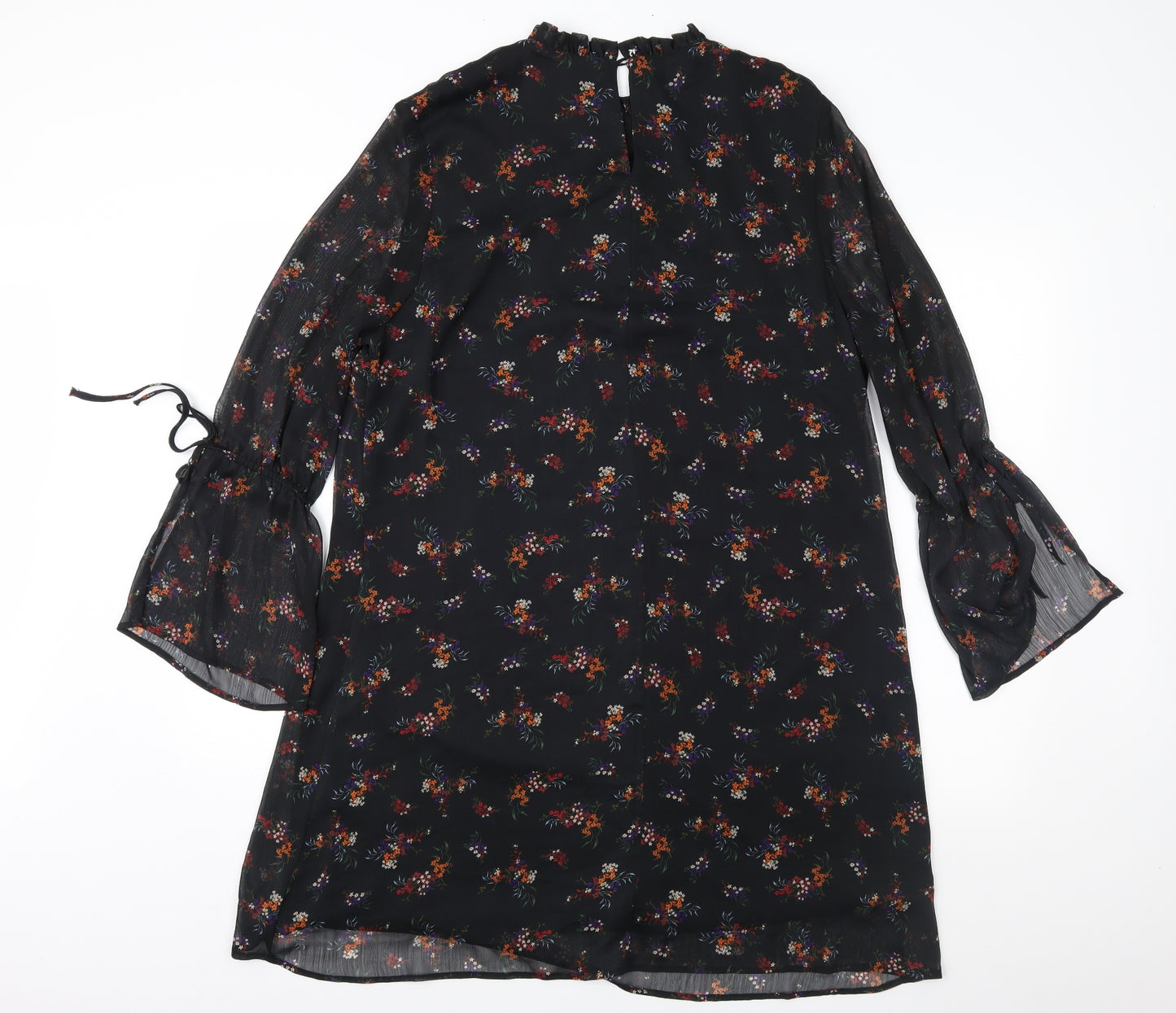 Peacocks Womens Black Floral  Shift  Size 18