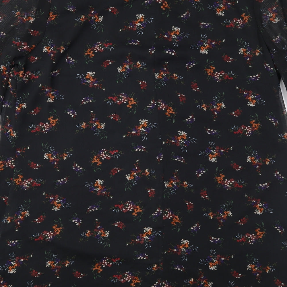 Peacocks Womens Black Floral  Shift  Size 18