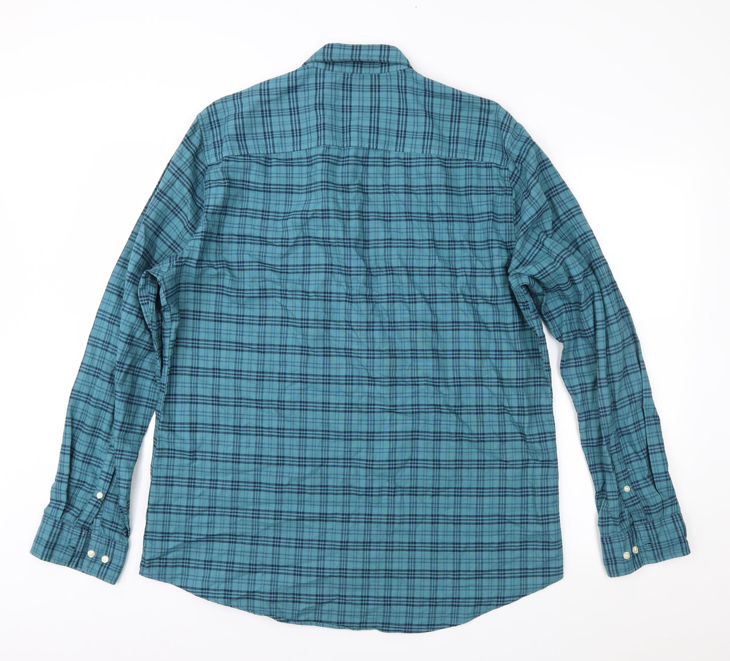 F&F Mens Blue Check   Button-Up Size L