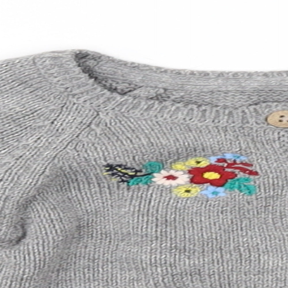 Matalan Girls Grey   Cardigan Jumper Size 3-6 Months