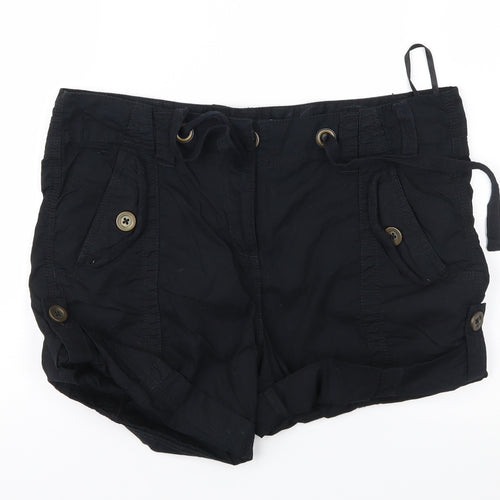 George Womens Black   Cargo Shorts Size 10