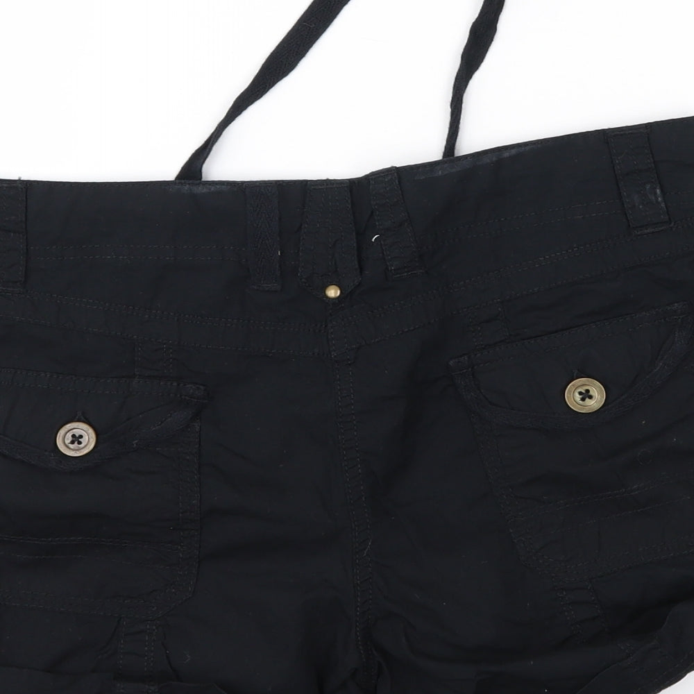 George Womens Black   Cargo Shorts Size 10