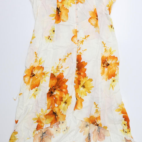 FOREVER 21 Womens Ivory Floral  A-Line  Size 22