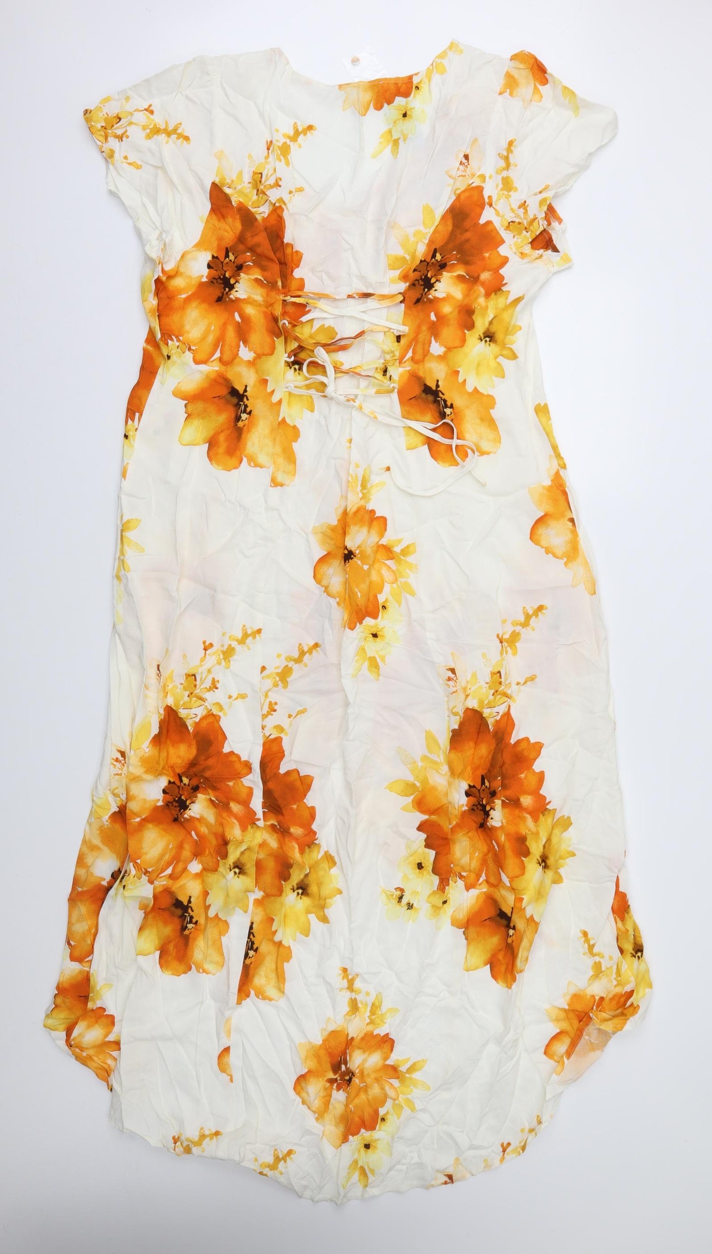 FOREVER 21 Womens Ivory Floral  A-Line  Size 22