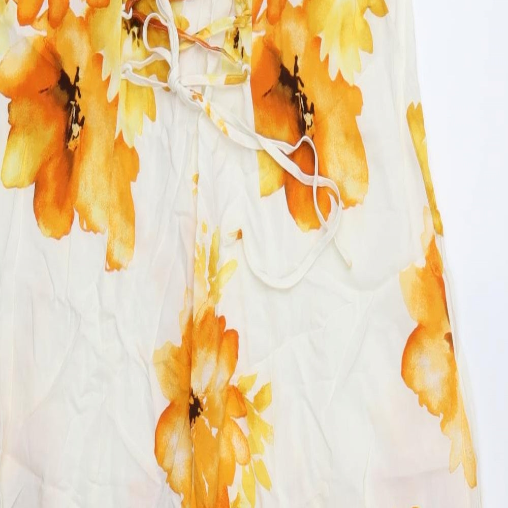 FOREVER 21 Womens Ivory Floral  A-Line  Size 22