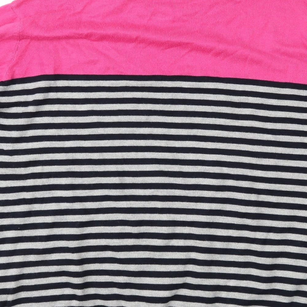 Bonmarché Womens Grey Striped  Pullover Jumper Size 12