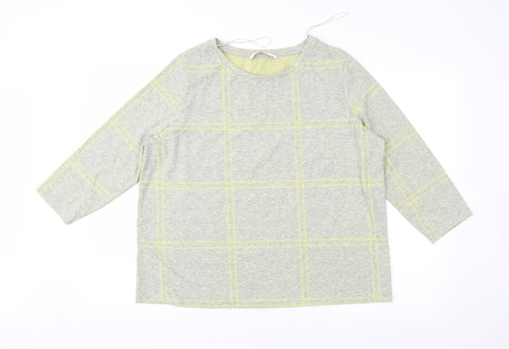 TU Womens Green Geometric  Basic Blouse Size 18