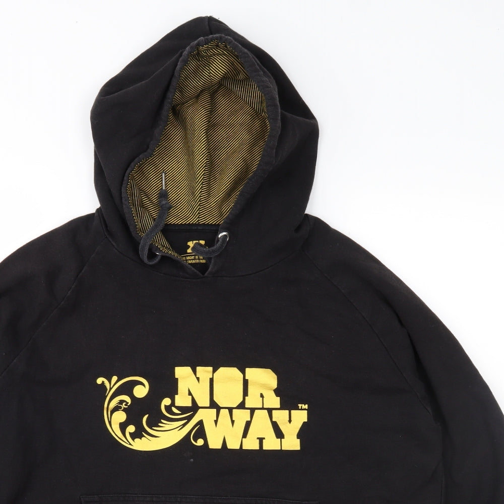 Norway Womens Black   Pullover Hoodie Size XL
