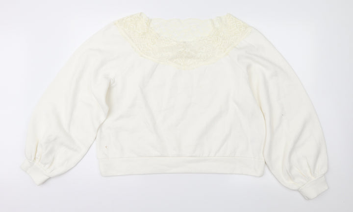 H&M Womens Ivory Pullover Sweatshirt Size XL